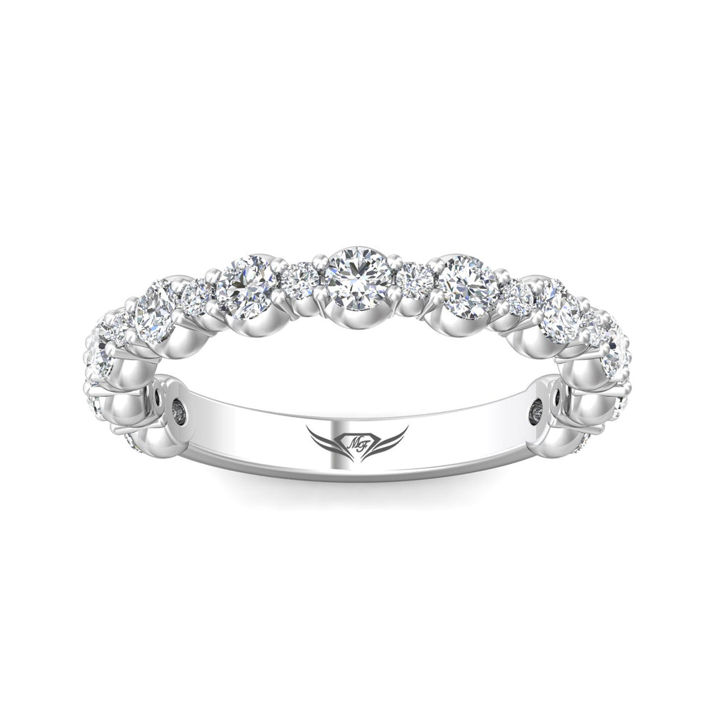 Channel/Shared Prong Wedding Band from the Channel/Shared Prong collection