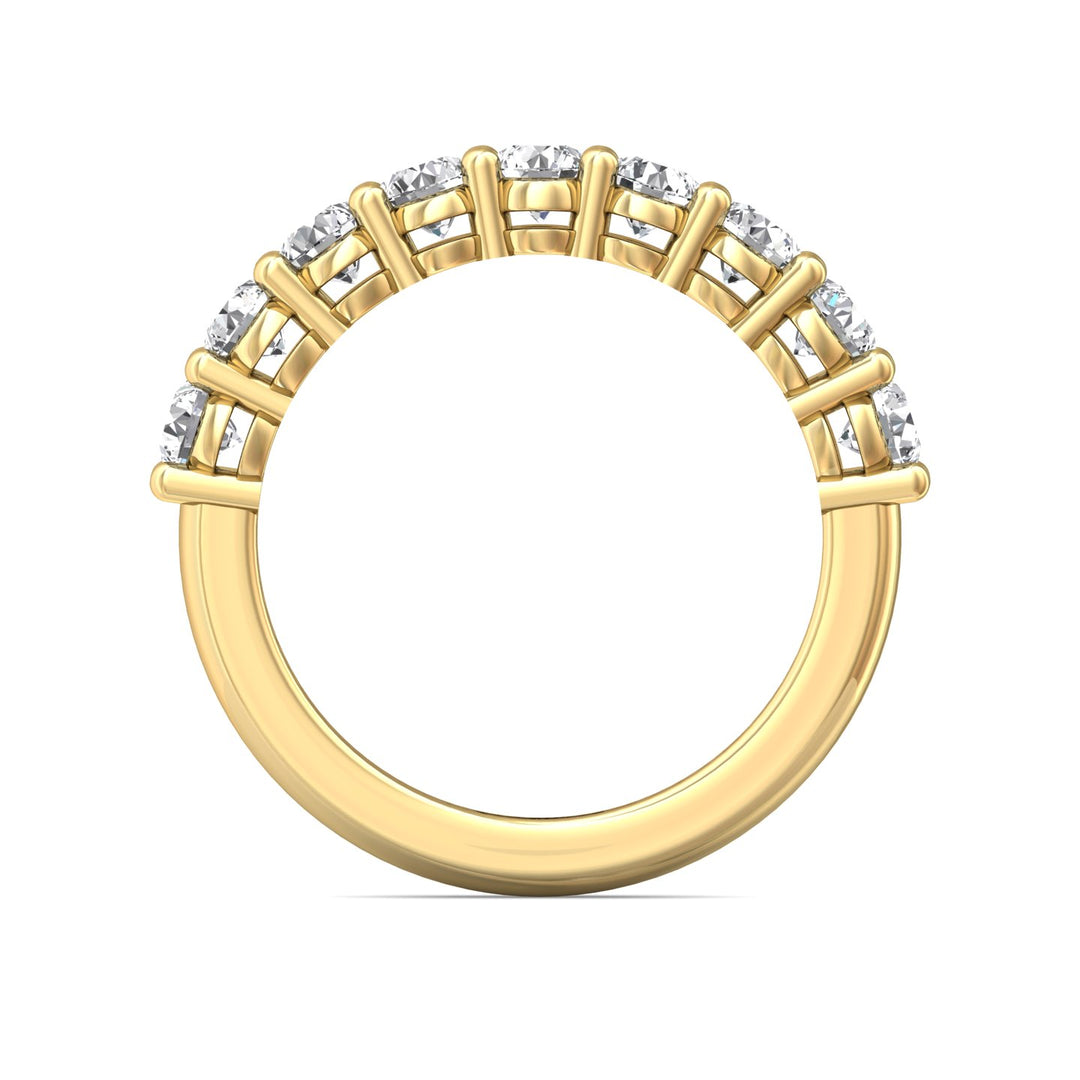 14K Gold Yellow Channel/Shared Prong Wedding Band from the Channel/Shared Prong collection - DWBSP12L_14KY