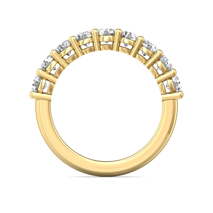 14K Gold Yellow Channel/Shared Prong Wedding Band from the Channel/Shared Prong collection - DWBSP12L_14KY