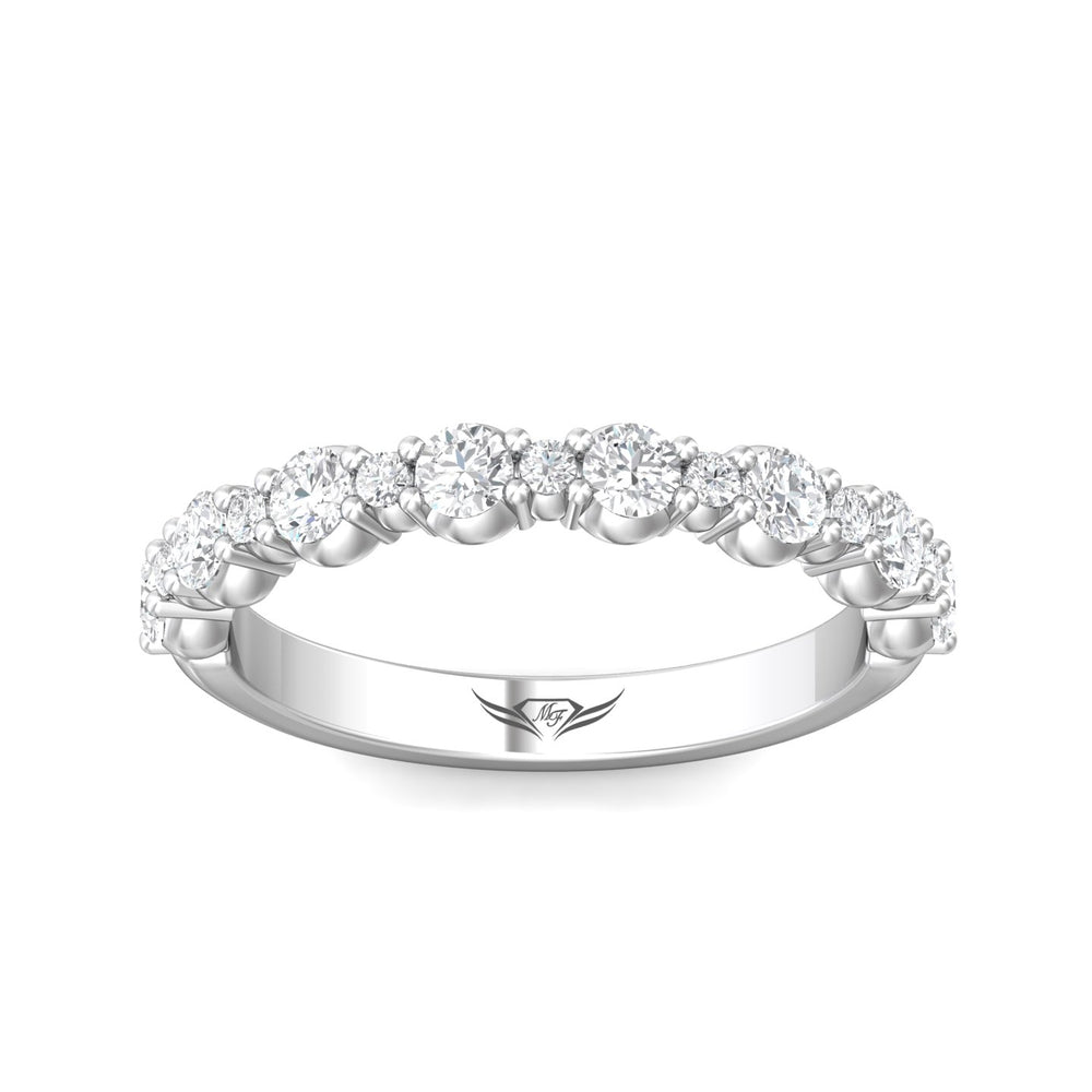 Channel/Shared Prong Wedding Band from the Channel/Shared Prong collection