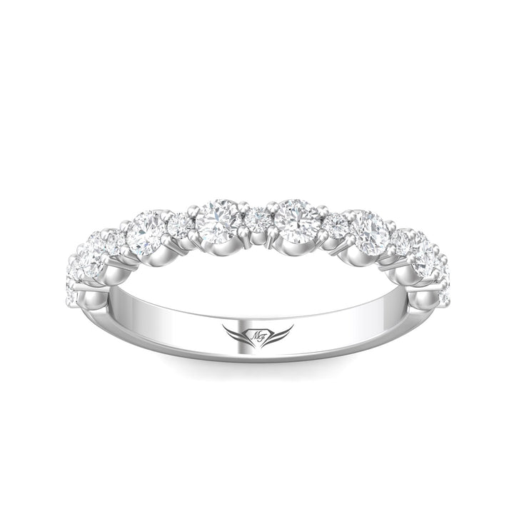 Channel/Shared Prong Wedding Band from the Channel/Shared Prong collection