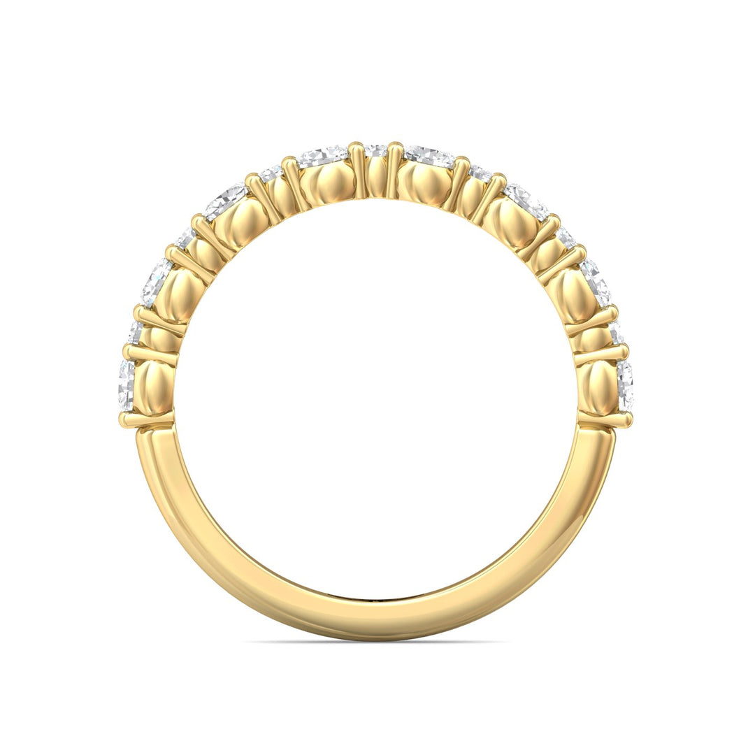 14K Gold Yellow Channel/Shared Prong Wedding Band from the Channel/Shared Prong collection - DWBSP12_14KY