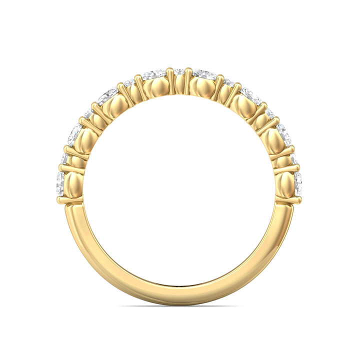 14K Gold Yellow Channel/Shared Prong Wedding Band from the Channel/Shared Prong collection - DWBSP12_14KY