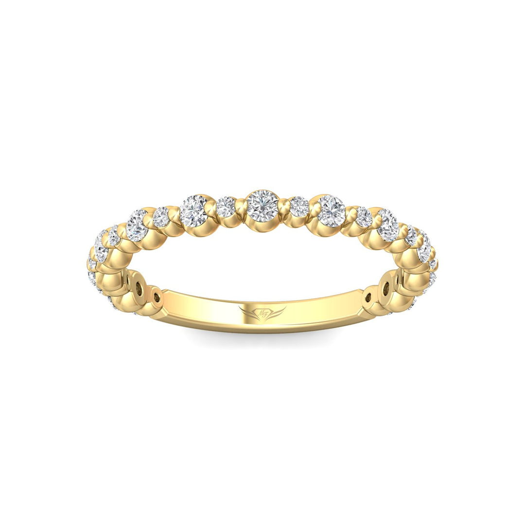 14K Gold Yellow Channel/Shared Prong Wedding Band from the Channel/Shared Prong collection - DWBSP14XS_14KY