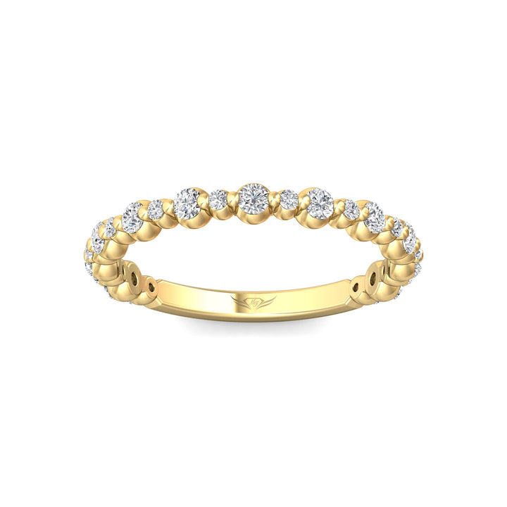 14K Gold Yellow Channel/Shared Prong Wedding Band from the Channel/Shared Prong collection - DWBSP14XS_14KY