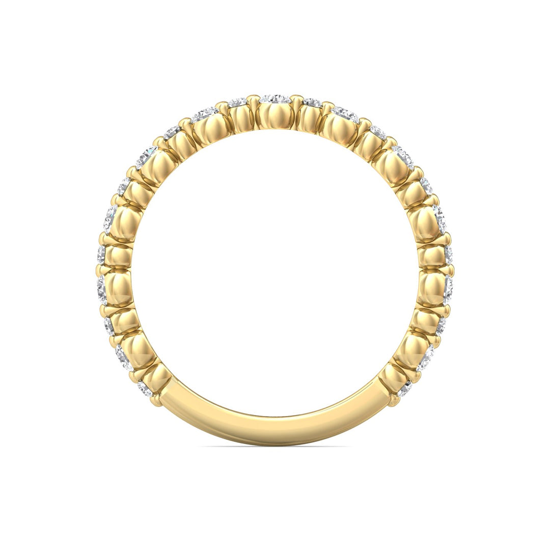 14K Gold Yellow Channel/Shared Prong Wedding Band from the Channel/Shared Prong collection - DWBSP14XS_14KY