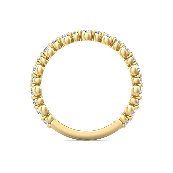 14K Gold Yellow Channel/Shared Prong Wedding Band from the Channel/Shared Prong collection - DWBSP14XS_14KY