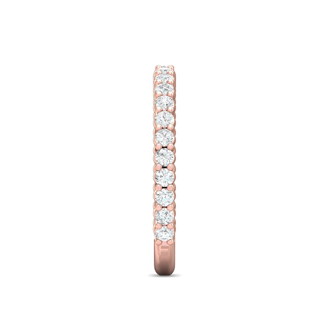 14K Gold Pink Channel/Shared Prong Wedding Band from the Channel/Shared Prong collection - DWBSP3-.35-1_14KP