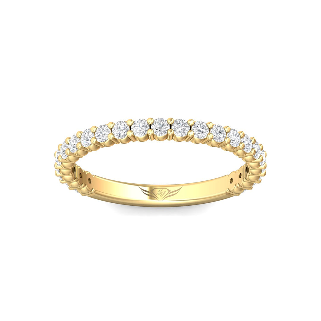 14K Gold Yellow Channel/Shared Prong Wedding Band from the Channel/Shared Prong collection - DWBSP3-.35-1_14KY