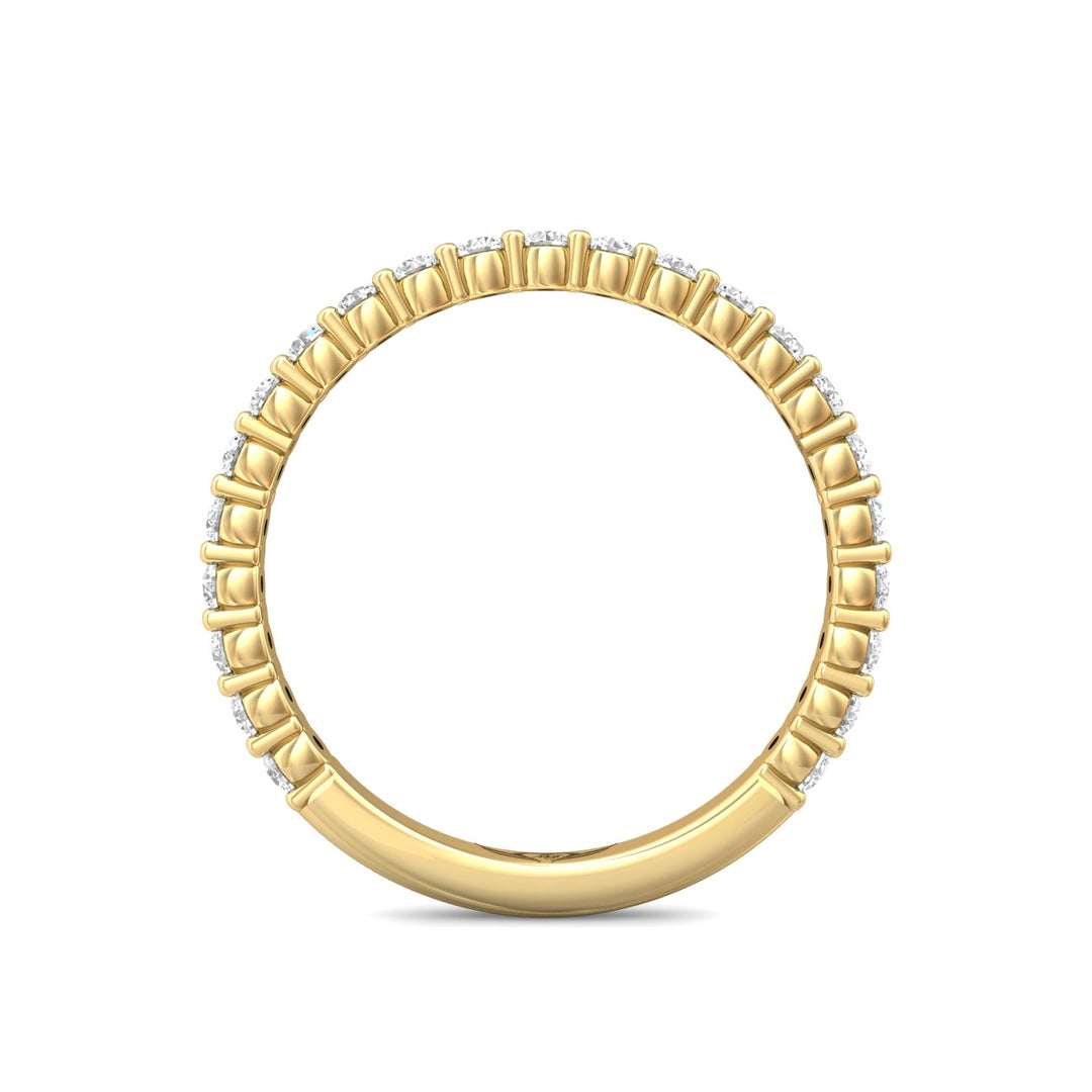 14K Gold Yellow Channel/Shared Prong Wedding Band from the Channel/Shared Prong collection - DWBSP3-.35-1_14KY