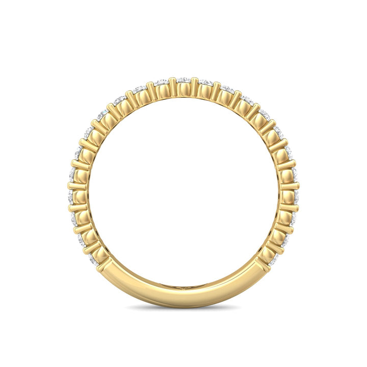 14K Gold Yellow Channel/Shared Prong Wedding Band from the Channel/Shared Prong collection - DWBSP3-.35-1_14KY