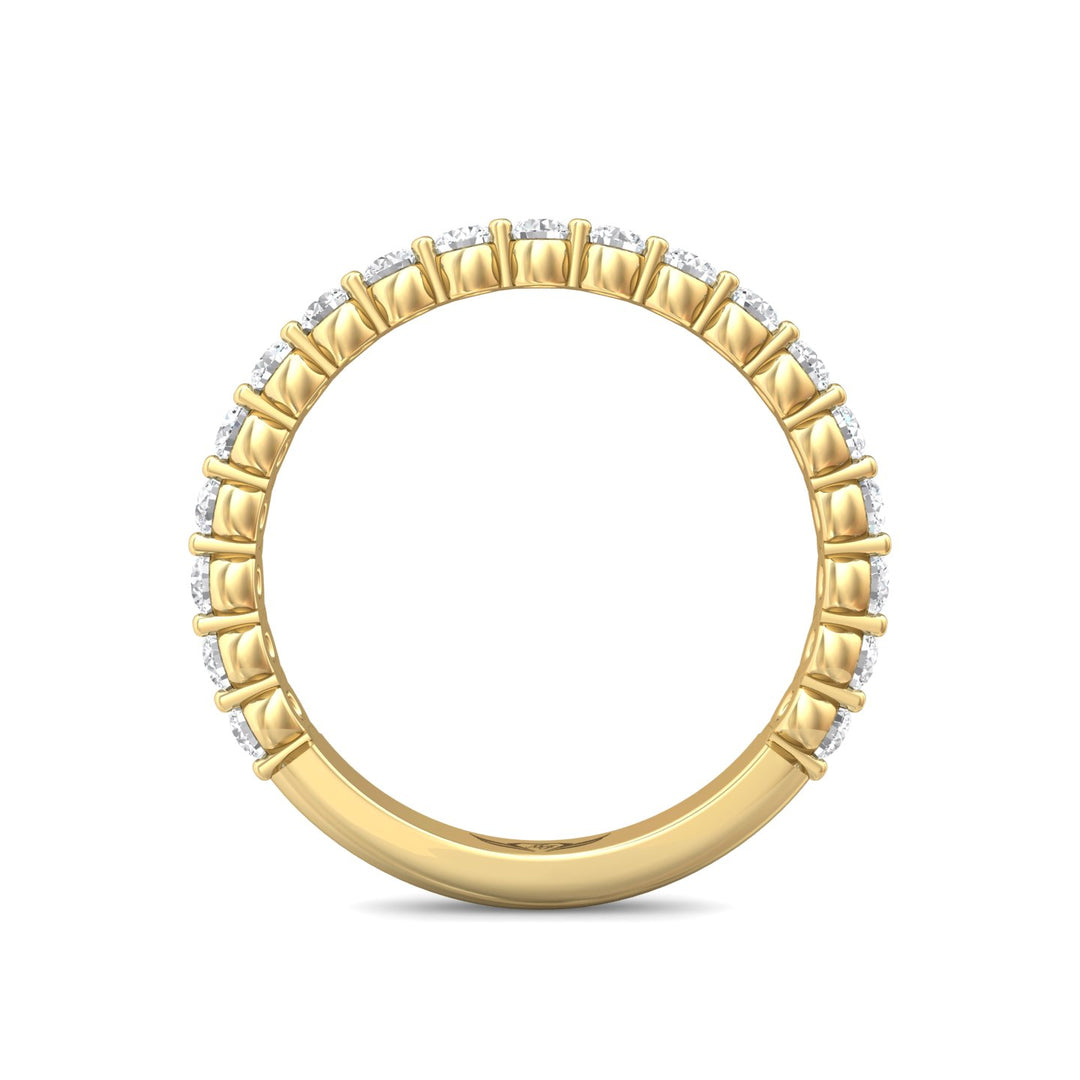 14K Gold Yellow Channel/Shared Prong Wedding Band from the Channel/Shared Prong collection - DWBSP3-.50-1_14KY