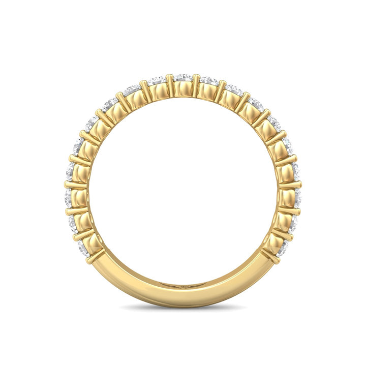 14K Gold Yellow Channel/Shared Prong Wedding Band from the Channel/Shared Prong collection - DWBSP3-.50-1_14KY