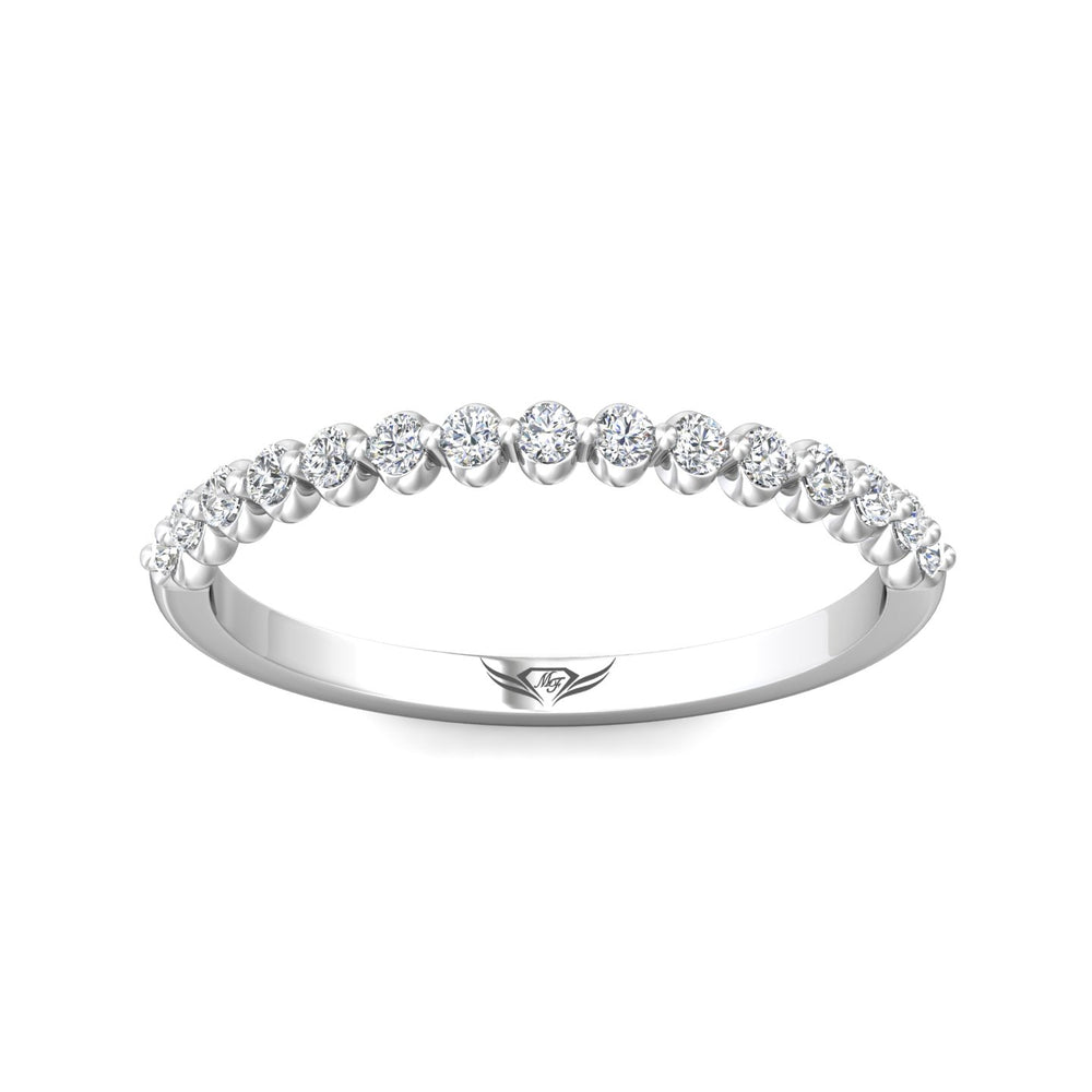 Channel/Shared Prong Wedding Band from the Channel/Shared Prong collection