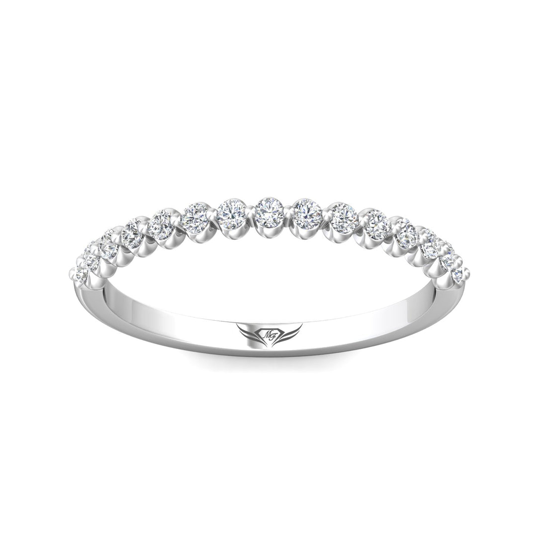 Channel/Shared Prong Wedding Band from the Channel/Shared Prong collection