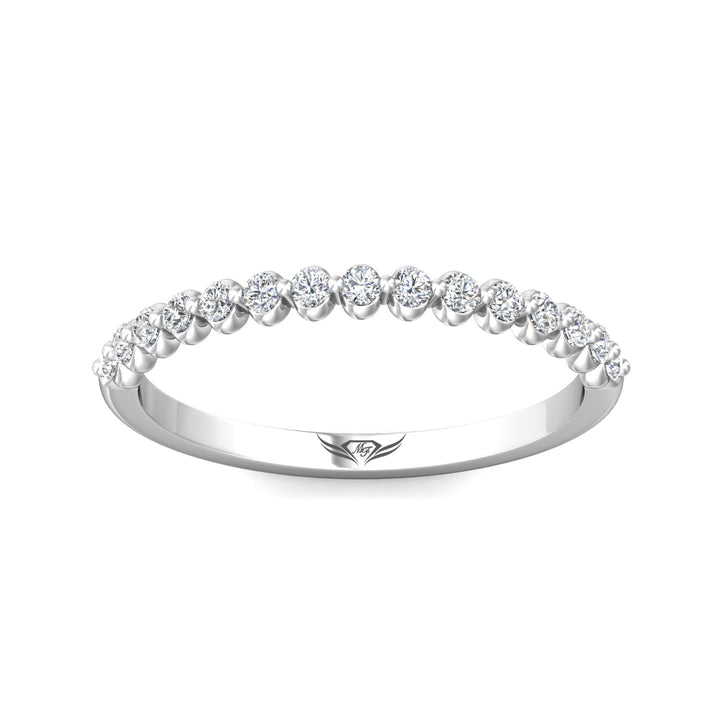 Channel/Shared Prong Wedding Band from the Channel/Shared Prong collection