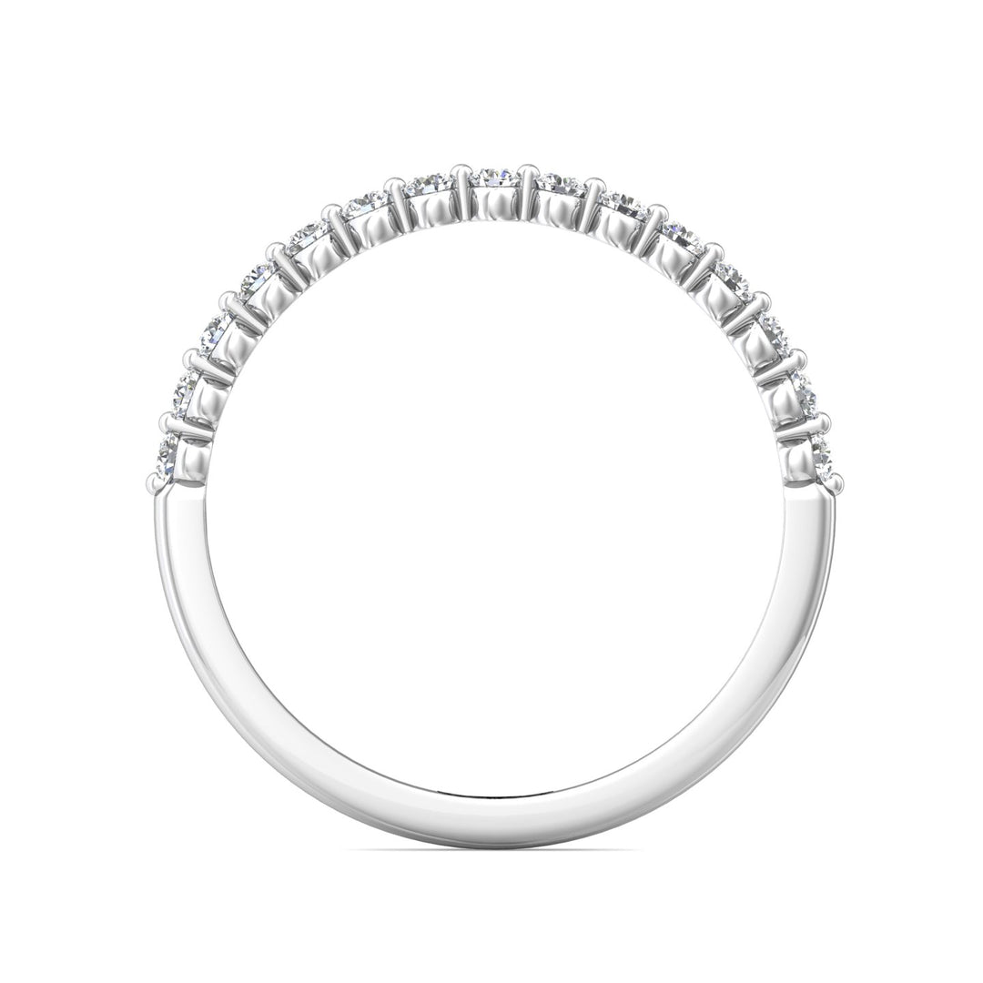Channel/Shared Prong Wedding Band from the Channel/Shared Prong collection