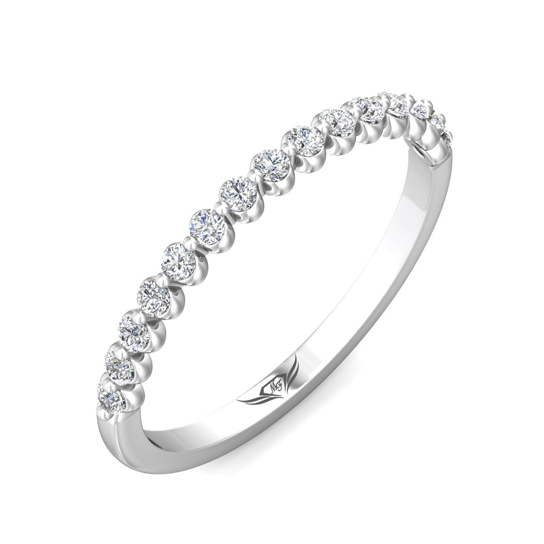 Channel/Shared Prong Wedding Band from the Channel/Shared Prong collection