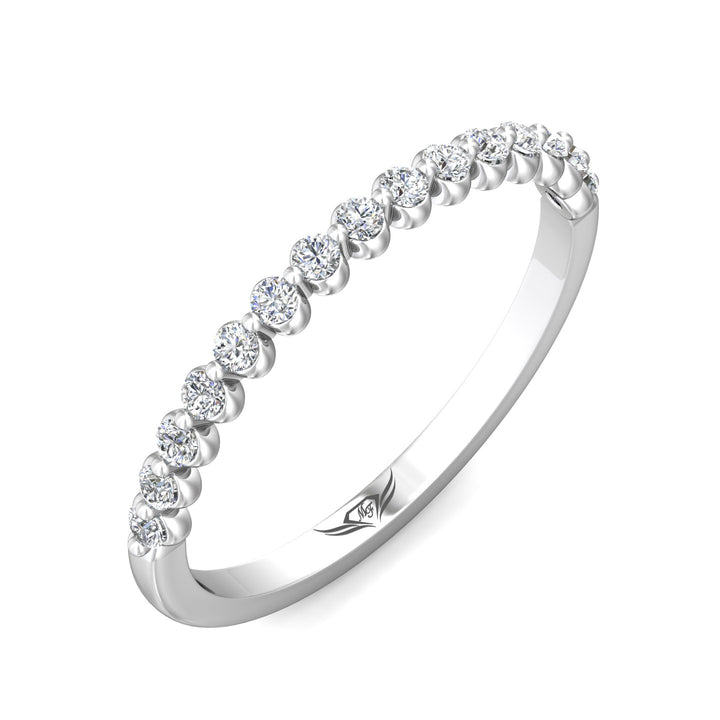 Channel/Shared Prong Wedding Band from the Channel/Shared Prong collection