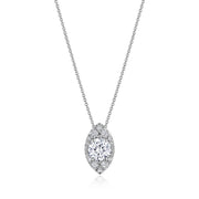 17"" Vertical Marquise Bloom Diamond Necklace