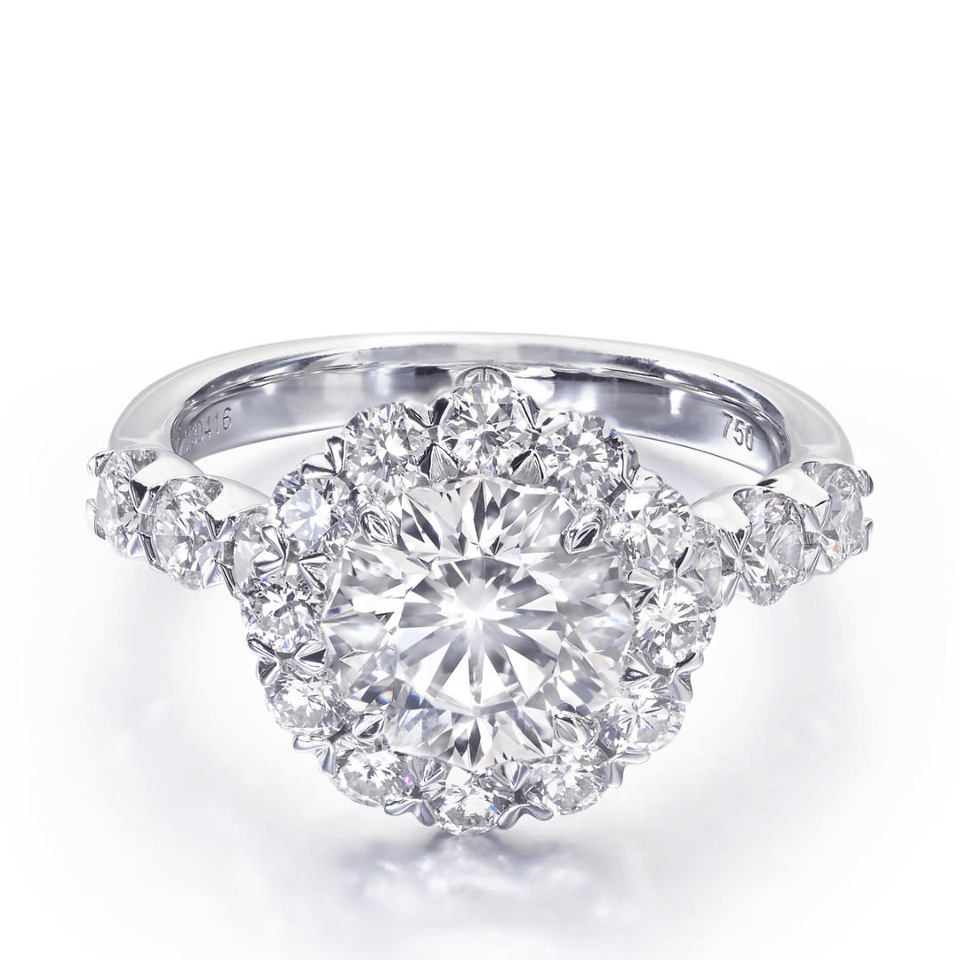 Round Crisscut® Diamond Engagement Ring