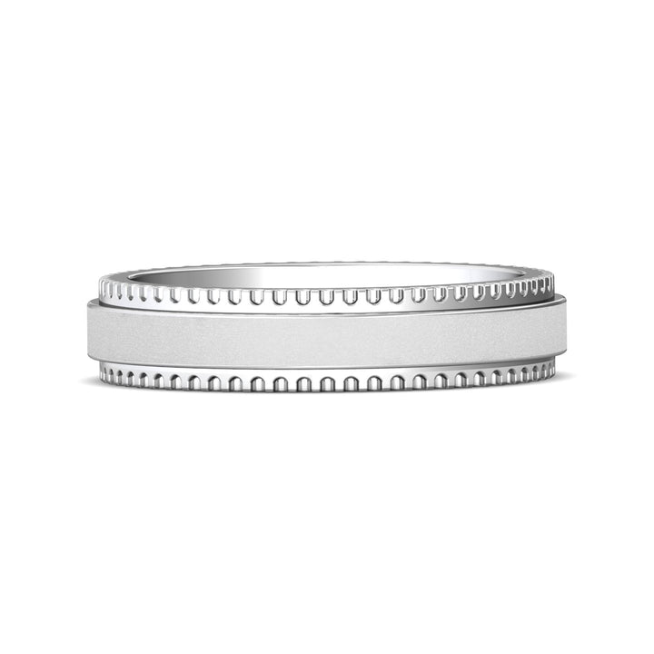 14K Gold White Mens Classic Mens Band from the Mens Classic collection - H079SF_14KW_Std_NA_NA