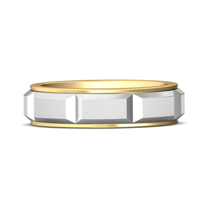 14K Gold Yellow/White Mens Sophisticated Mens Band from the Mens Sophisticated collection - H091SF_14KYW_Std_NA_NA