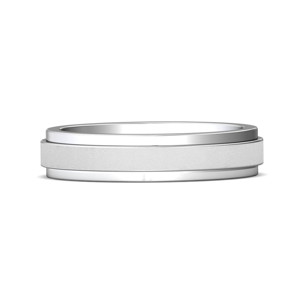 Platinum White Mens Classic Mens Band from the Mens Classic collection - H110SF_PlatW_Std_NA_NA