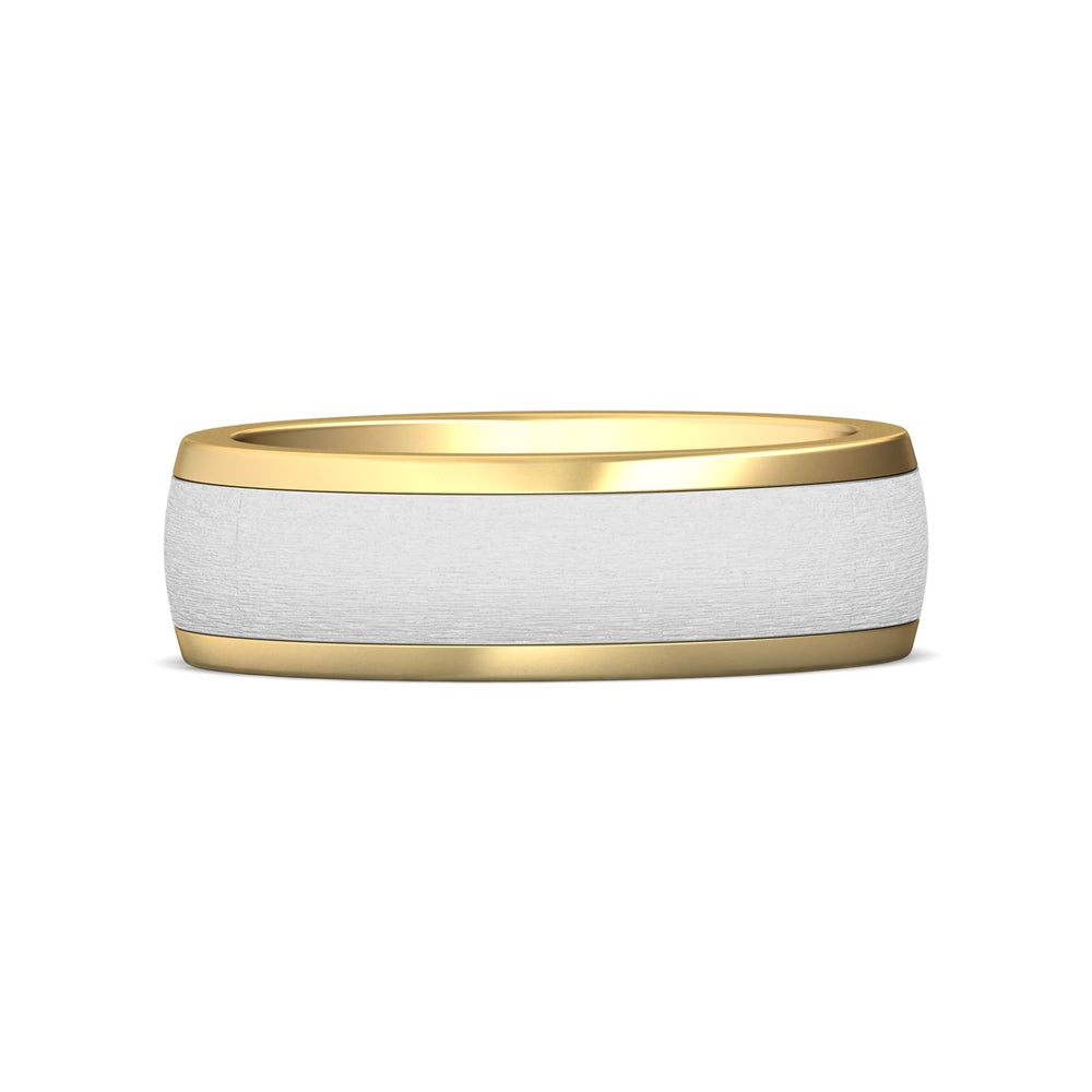 14K Gold Yellow/White Mens Classic Mens Band from the Mens Classic collection - H113SF_14KYW_Std_NA_NA