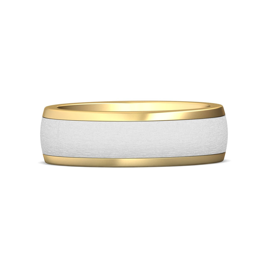 14K Gold Yellow/White Mens Classic Mens Band from the Mens Classic collection - H113SF_14KYW_Std_NA_NA