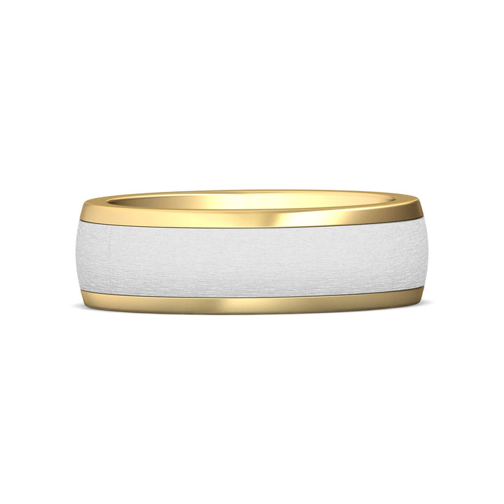 14K Gold Yellow/White Mens Classic Mens Band from the Mens Classic collection - H113SF_14KYW_Std_NA_NA