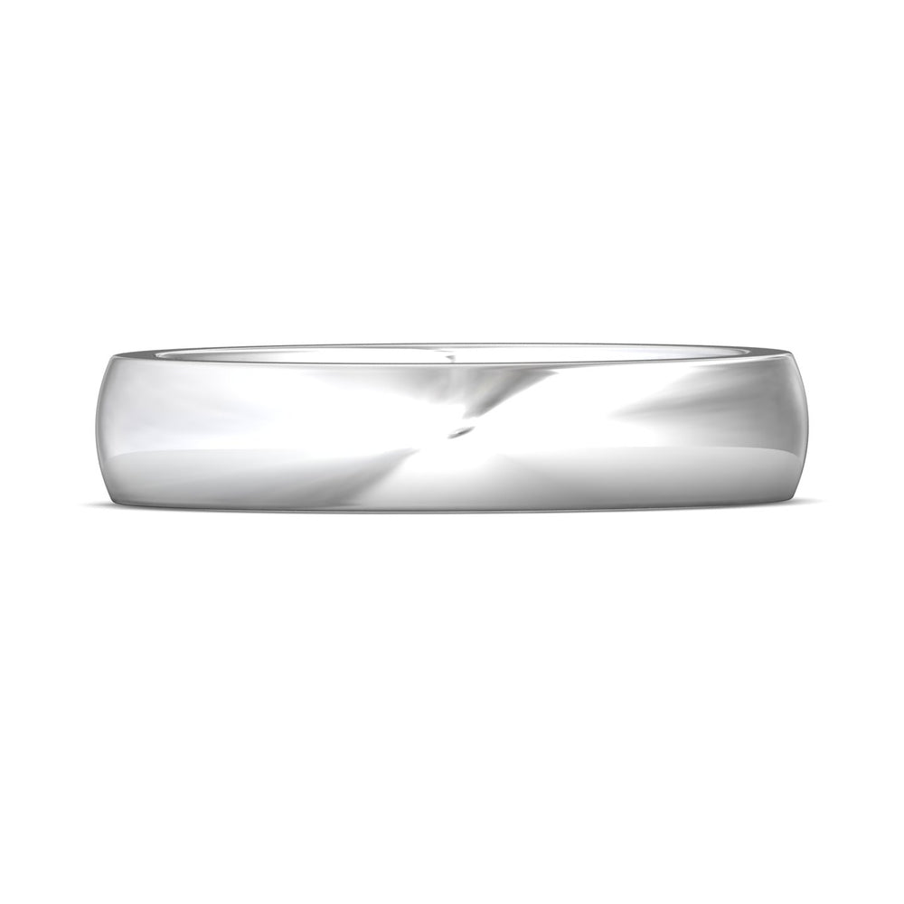 Platinum White Mens Classic Mens Band from the Mens Classic collection - H124SF_PlatW_Std_NA_NA