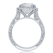 Round with Cushion Bloom Engagement Ring