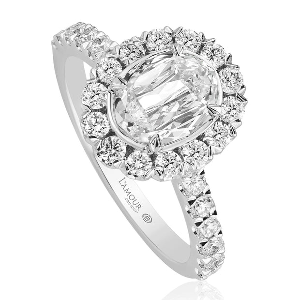 Christopher Designs LAmour Crisscut Diamond Engagement Ring