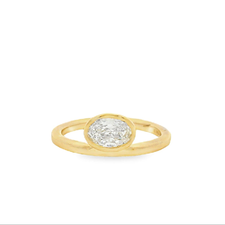 Oval Bezel Floater Ring