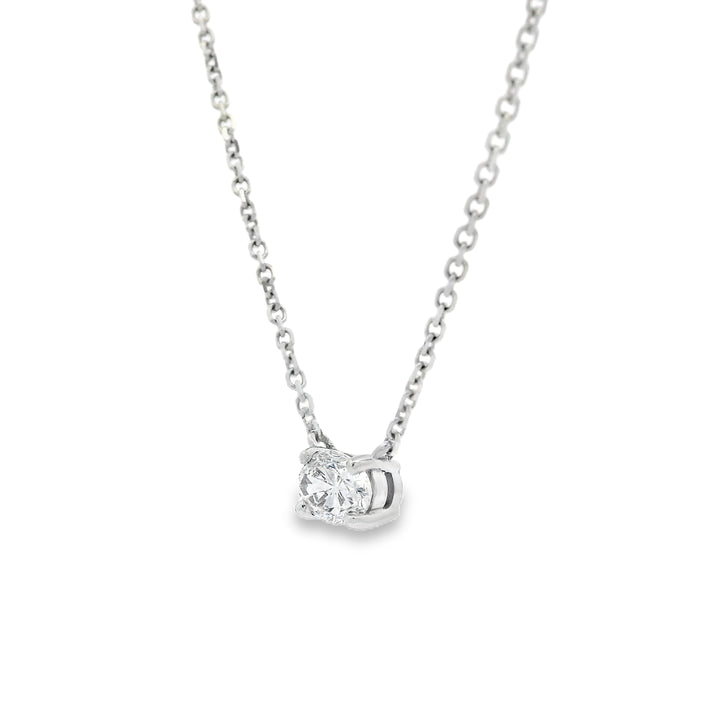 Diamond Oval Solitaire Necklace
