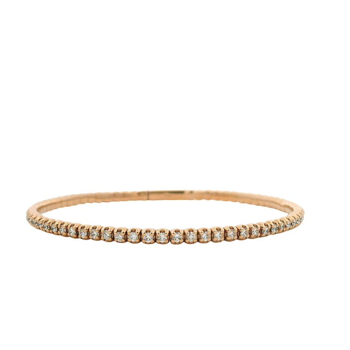 Diamond Eternity Bangle in Rose Gold
