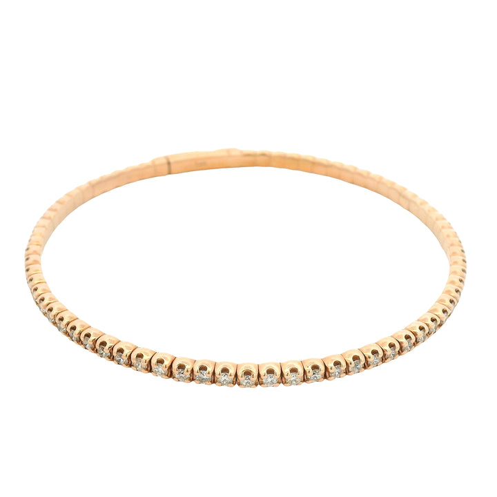 Diamond Eternity Bangle in Rose Gold