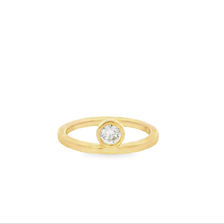 Round Bezel Floater Ring