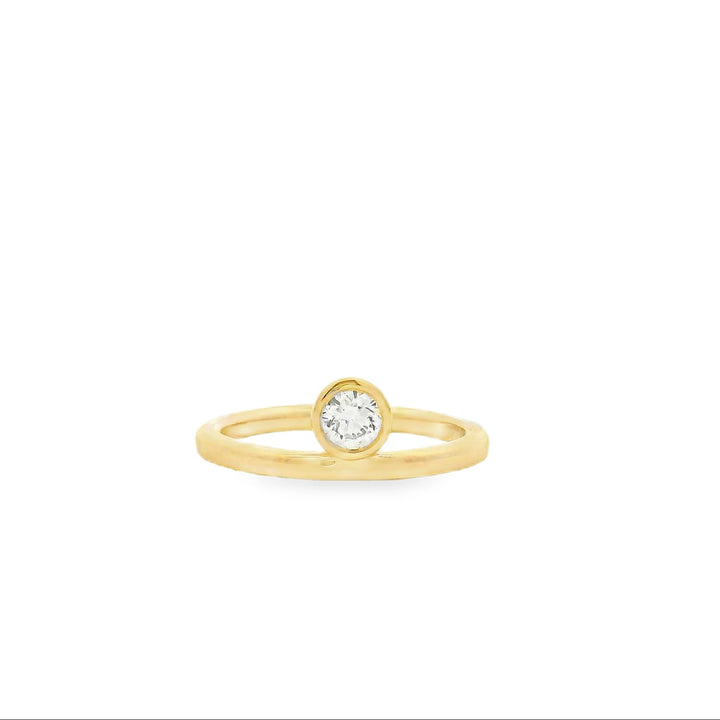 Round Bezel Floater Ring