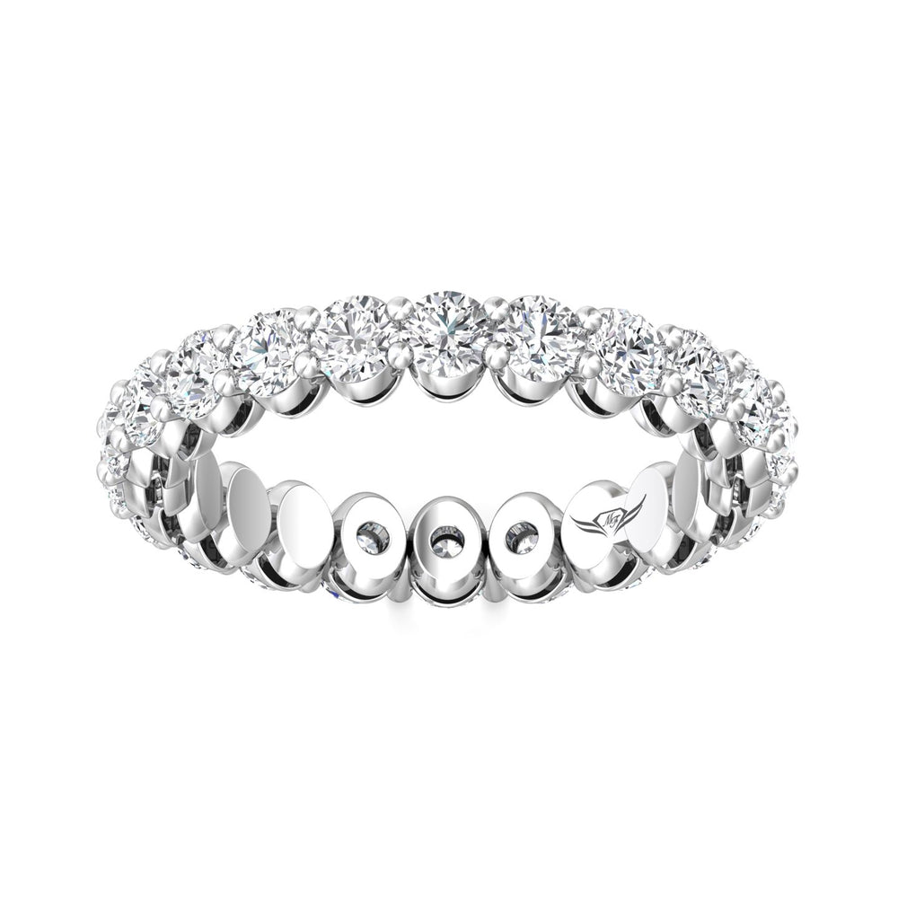 Channel/Shared Prong Wedding Band from the Channel/Shared Prong collection