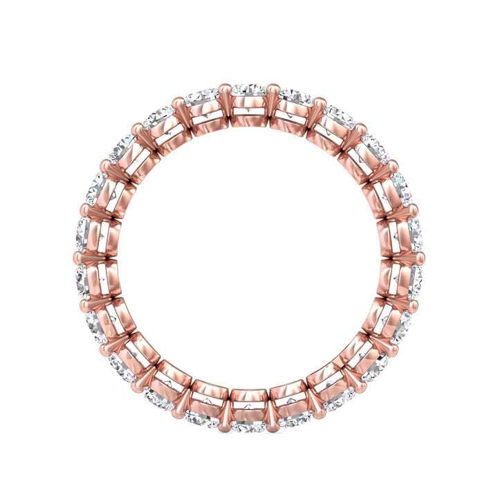 14K Gold Pink Channel/Shared Prong Wedding Band from the Channel/Shared Prong collection - SPWBAFR2-22-2.20_14KP