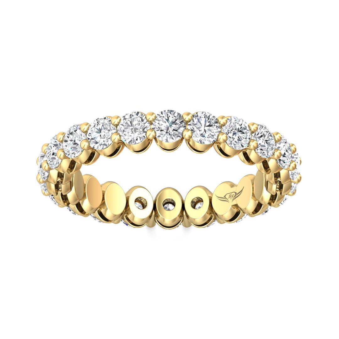 14K Gold Yellow Channel/Shared Prong Wedding Band from the Channel/Shared Prong collection - SPWBAFR2-22-2.20_14KY