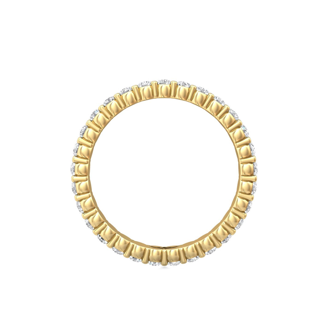 14K Gold Yellow Channel/Shared Prong Wedding Band from the Channel/Shared Prong collection - SPWBFR-32-.75_14KY