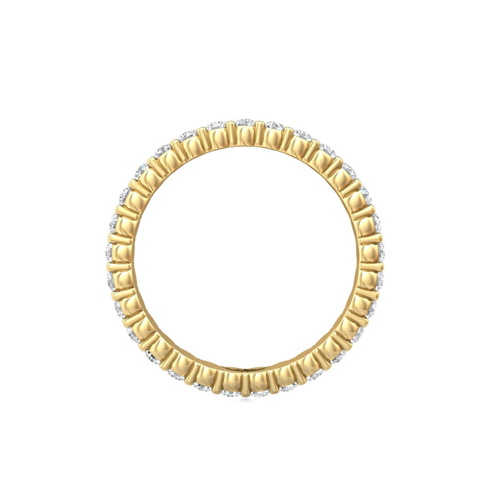 14K Gold Yellow Channel/Shared Prong Wedding Band from the Channel/Shared Prong collection - SPWBFR-32-.75_14KY