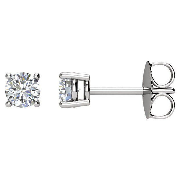 4.01 Carat Diamond Earrings - Studs