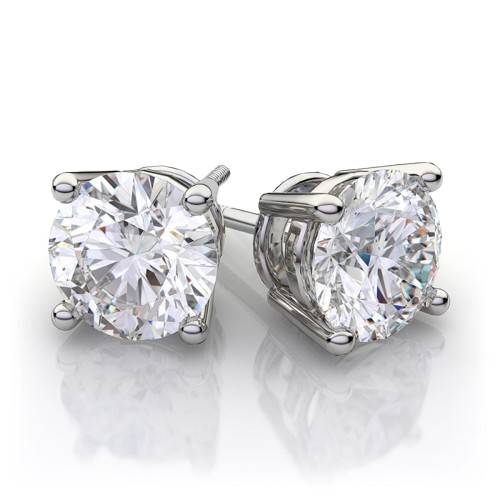 Lab Grown Diamond Stud Earrings - 4 Carat Total Weight