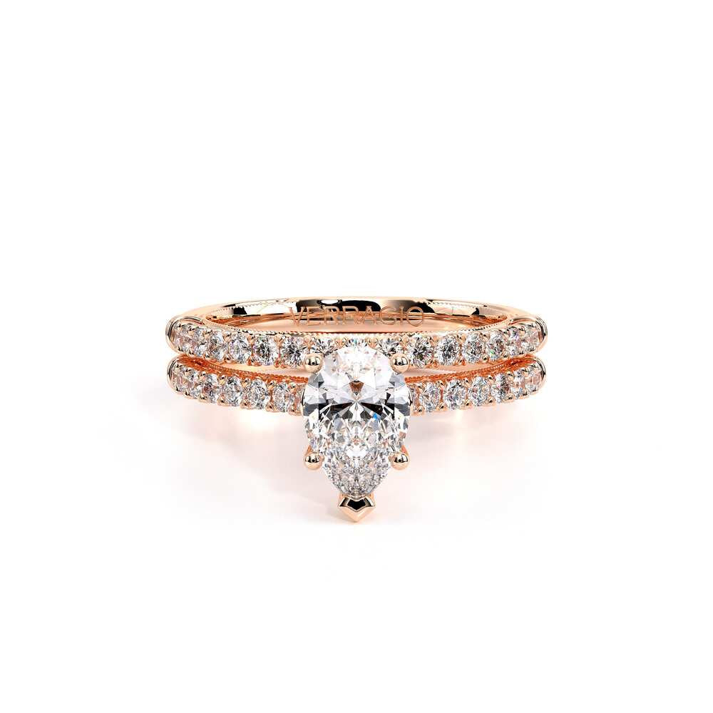 Renaissance-955PEAR17-18K Rose Gold Pear