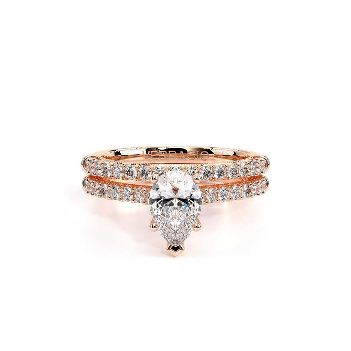 Renaissance-955PEAR17-18K Rose Gold Pear
