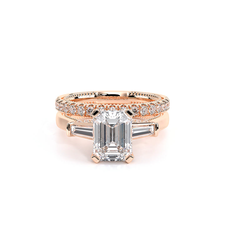 Renaissance-991EM-S-14K Rose Gold Emerald